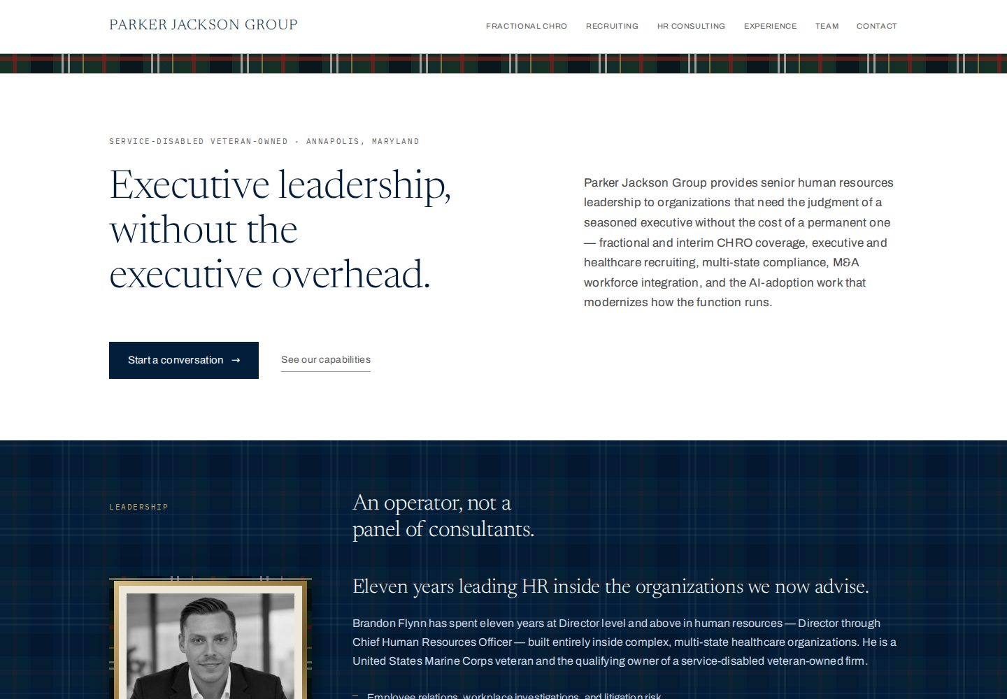The Parker Jackson Group website