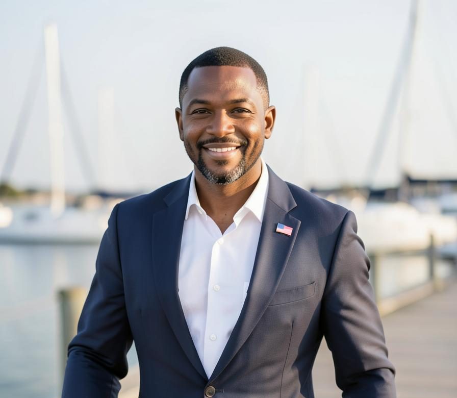 Marcus Hale on the waterfront boardwalk